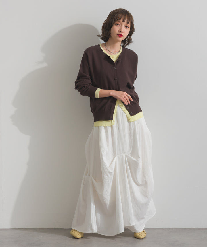 ニットレイヤード風カーディガン