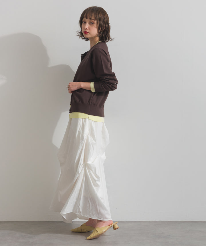 ニットレイヤード風カーディガン