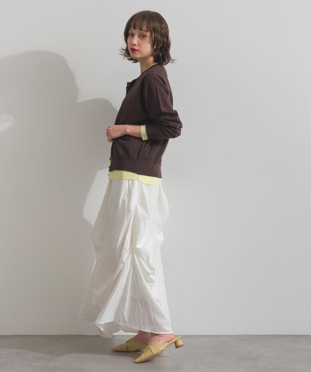 ランダムタックボリュームスカート