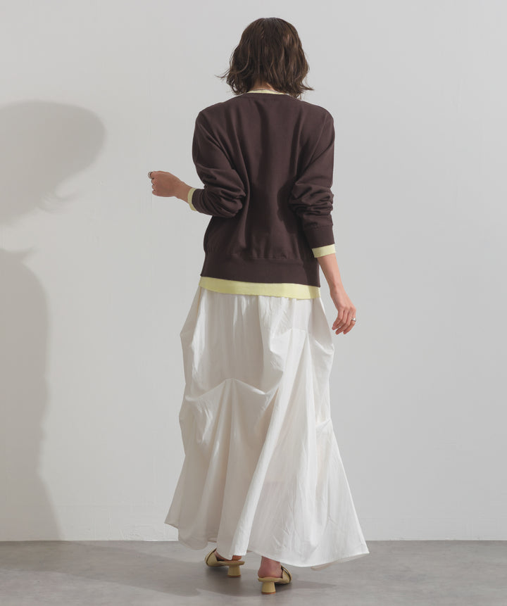 ニットレイヤード風カーディガン