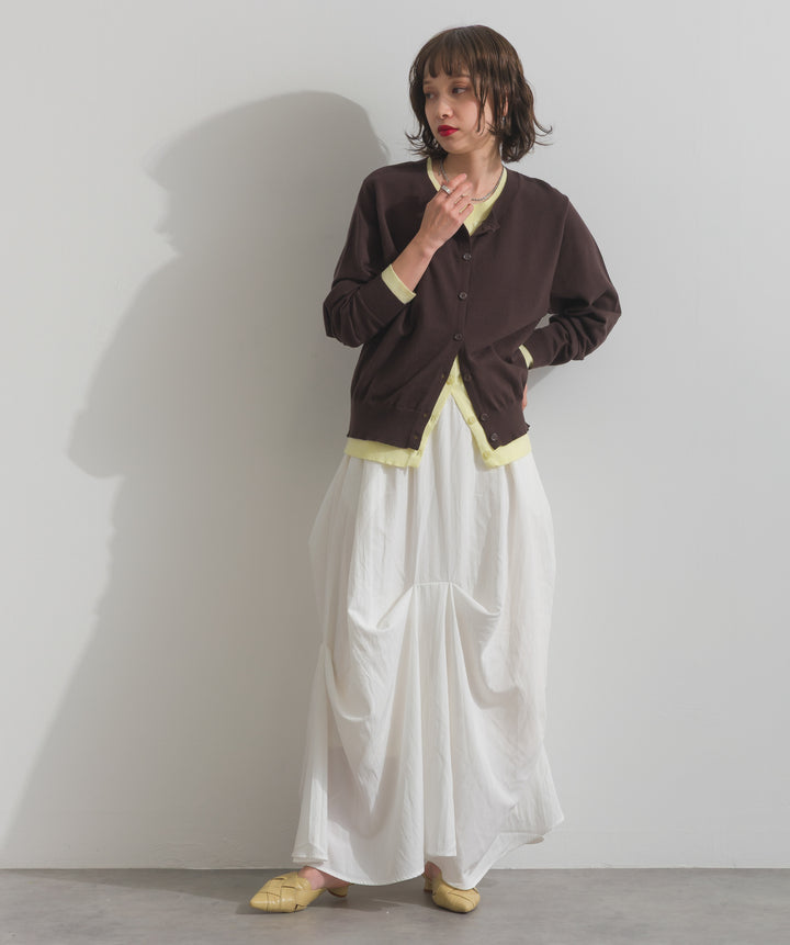 ニットレイヤード風カーディガン