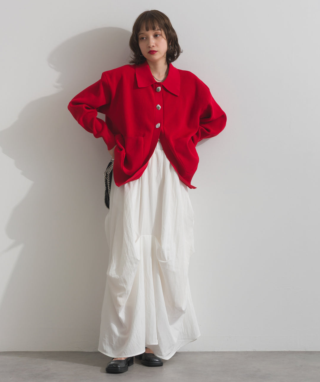 ランダムタックボリュームスカート