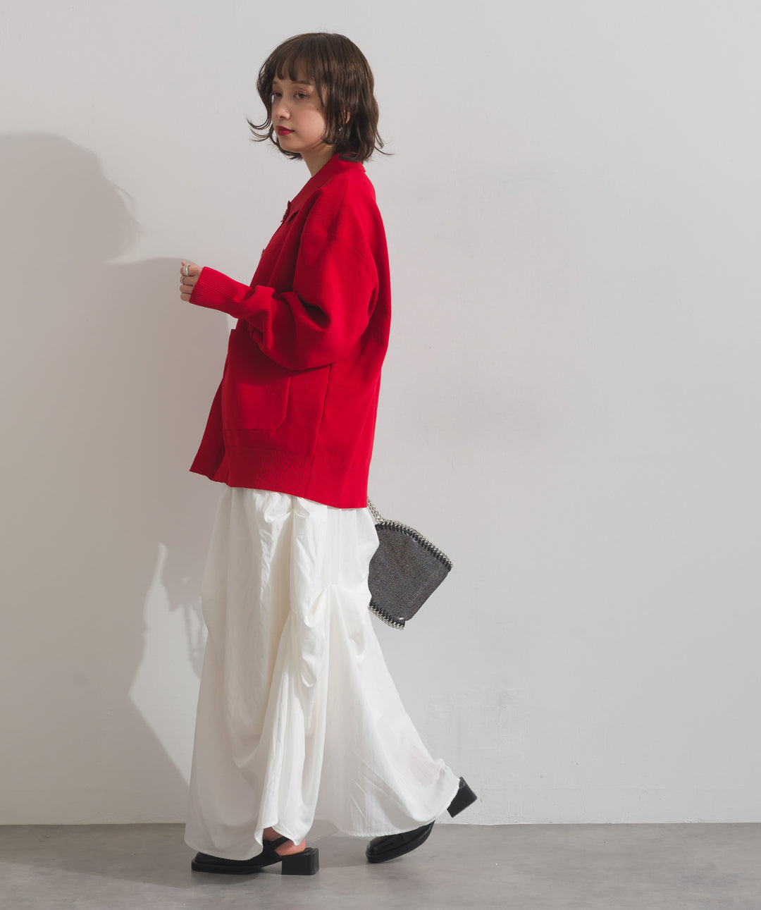 ランダムタックボリュームスカート