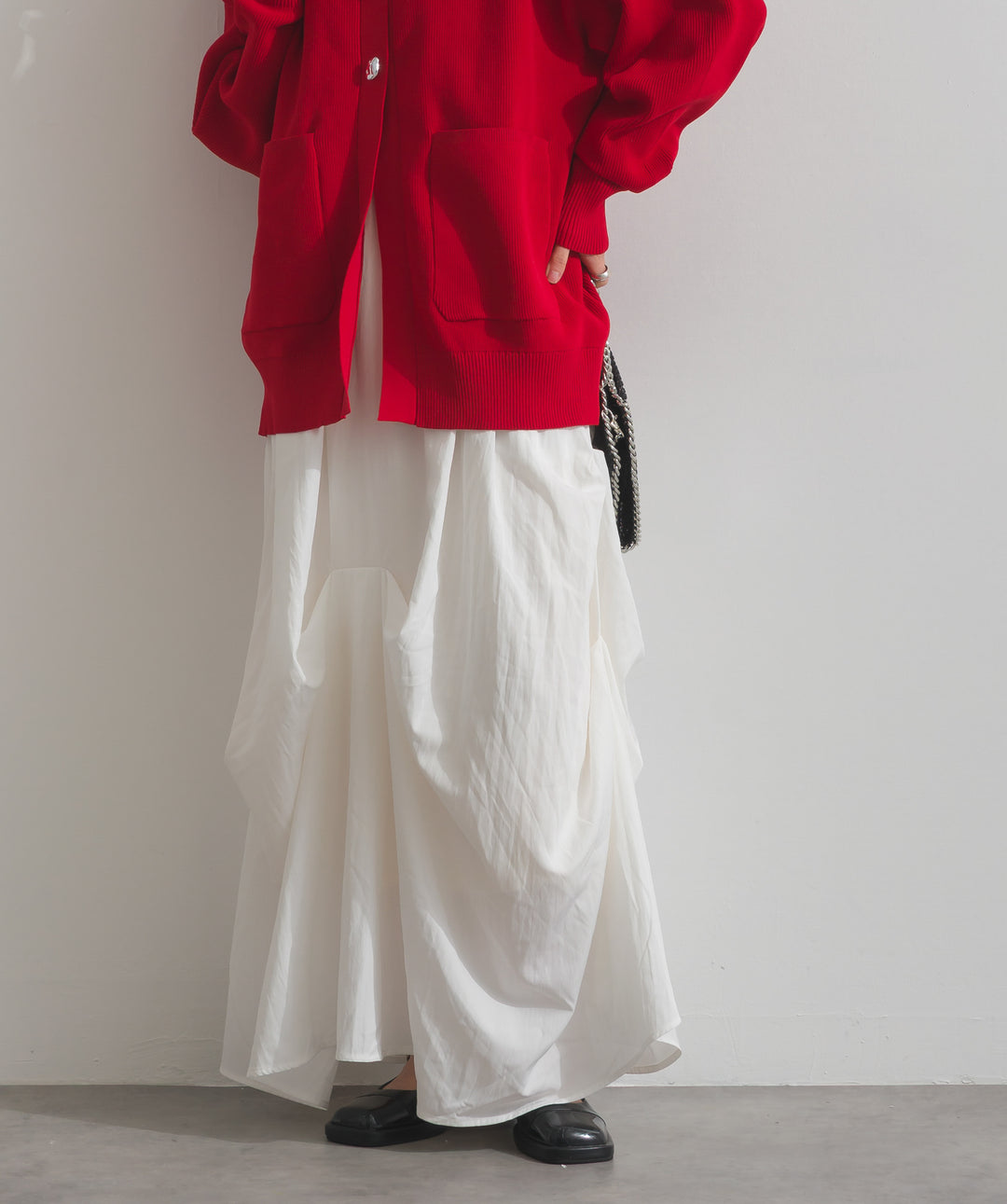 ランダムタックボリュームスカート