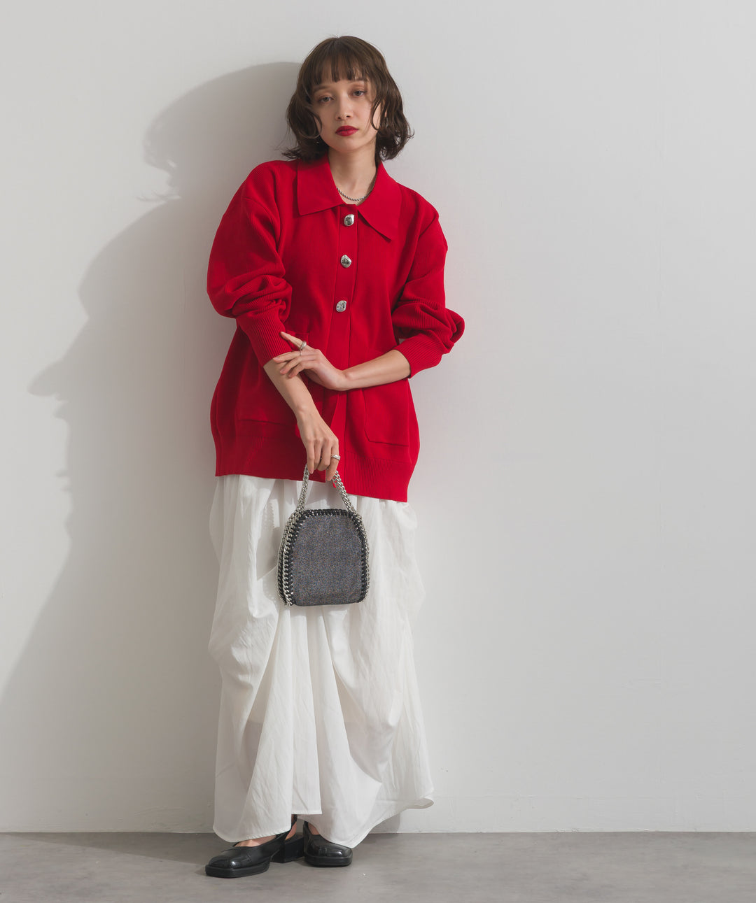 ランダムタックボリュームスカート