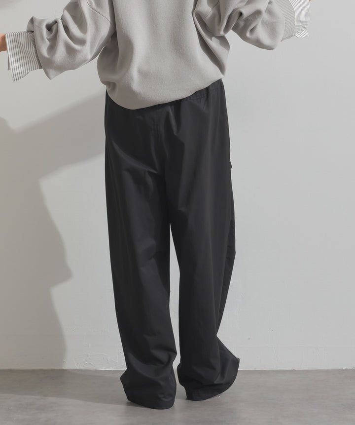 合繊ツイルスタンドウエスト巻きジョガーパンツ