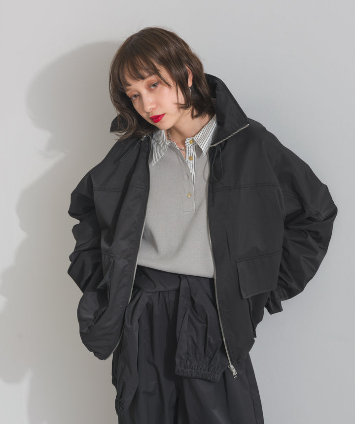 ストライプシャツドッキングポロ