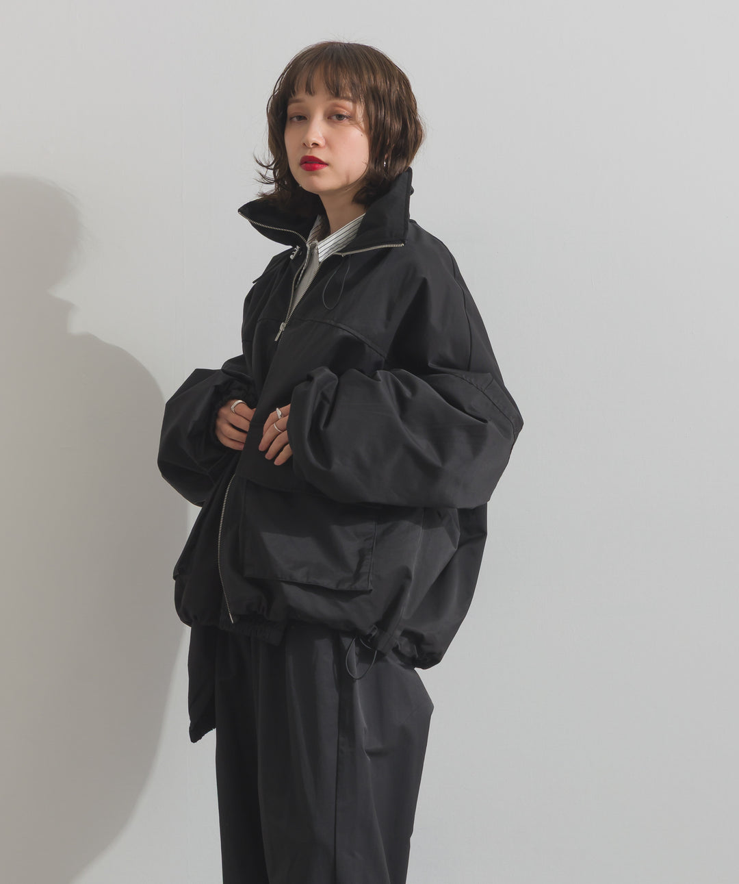 合繊ツイルスタンドジャッケット