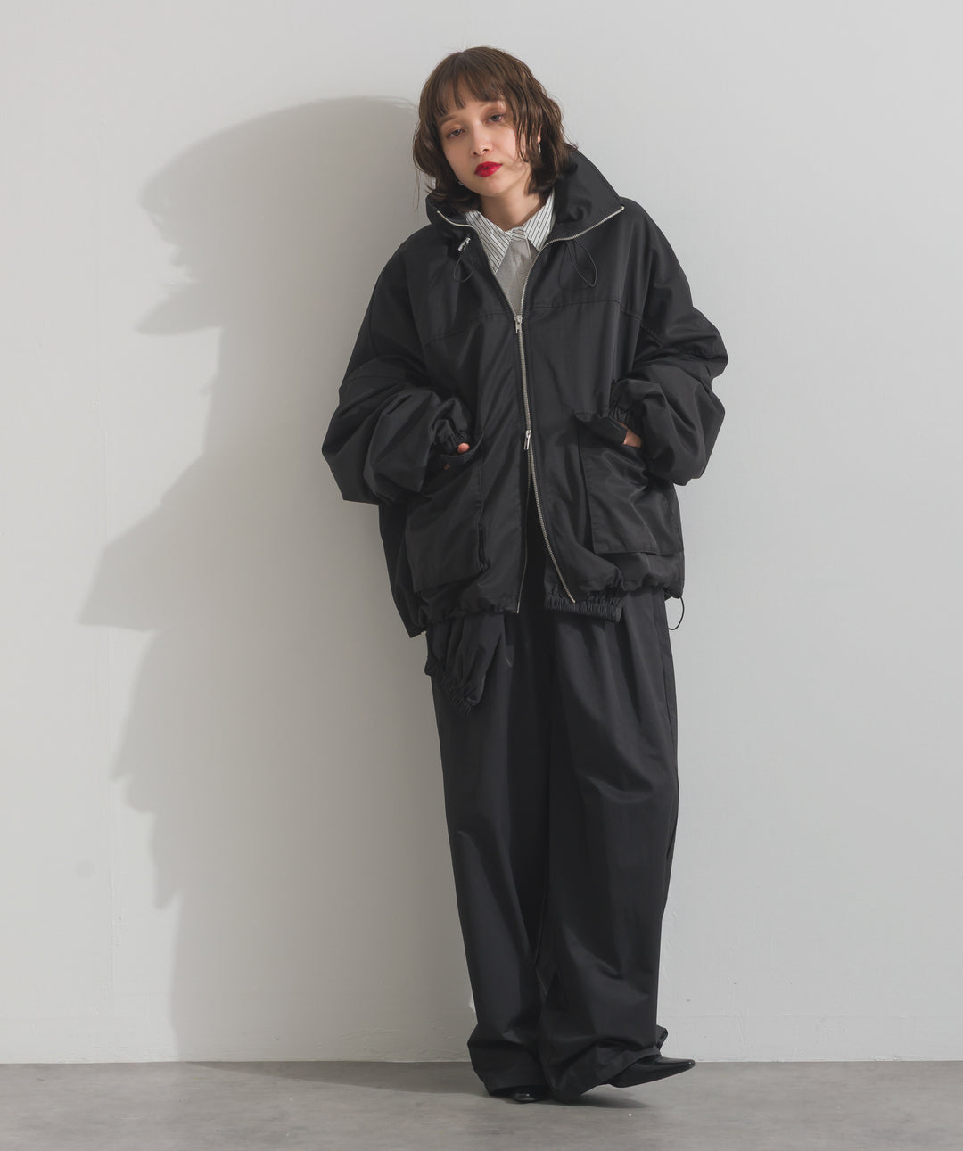合繊ツイルスタンドジャッケット