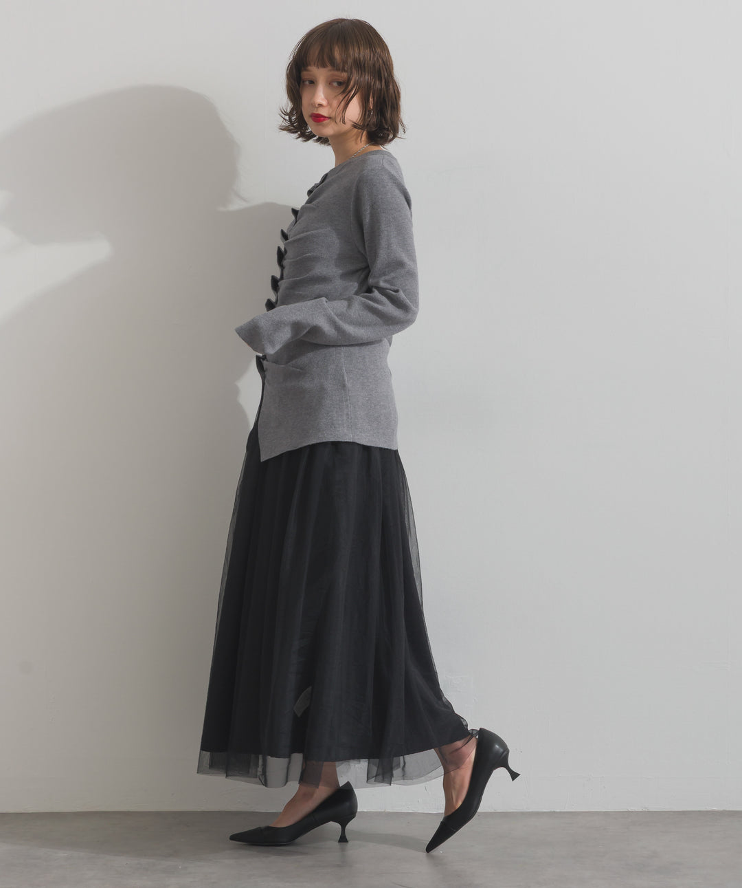 リバーシブルボリュームチュールスカート