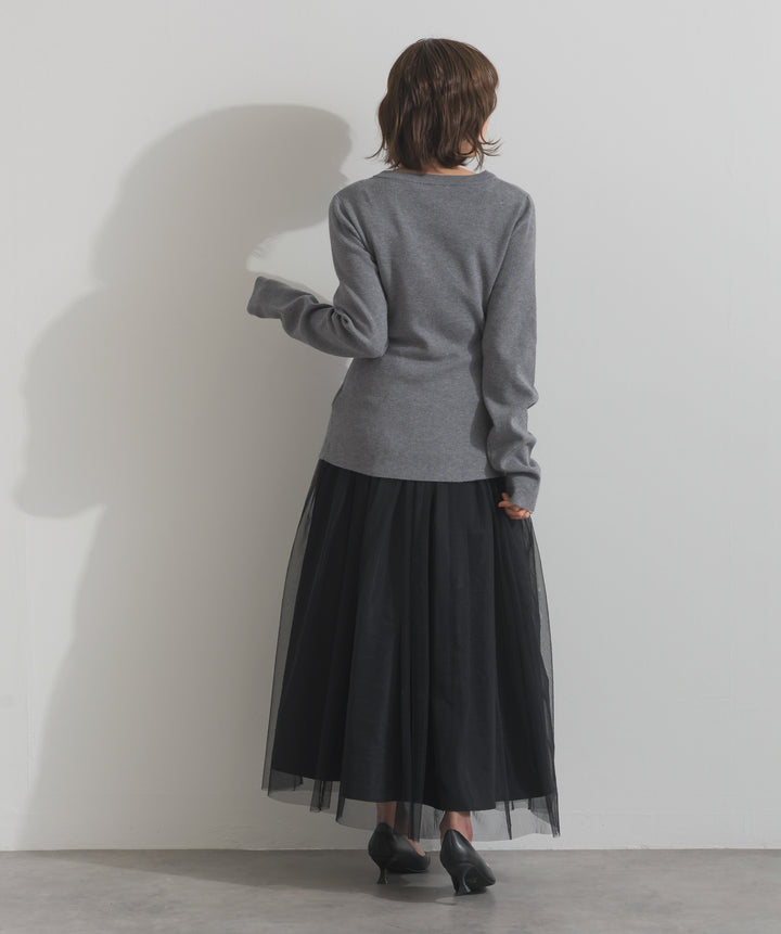 リバーシブルボリュームチュールスカート