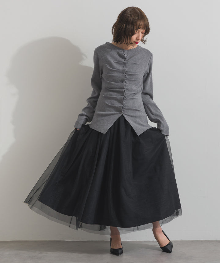 リバーシブルボリュームチュールスカート