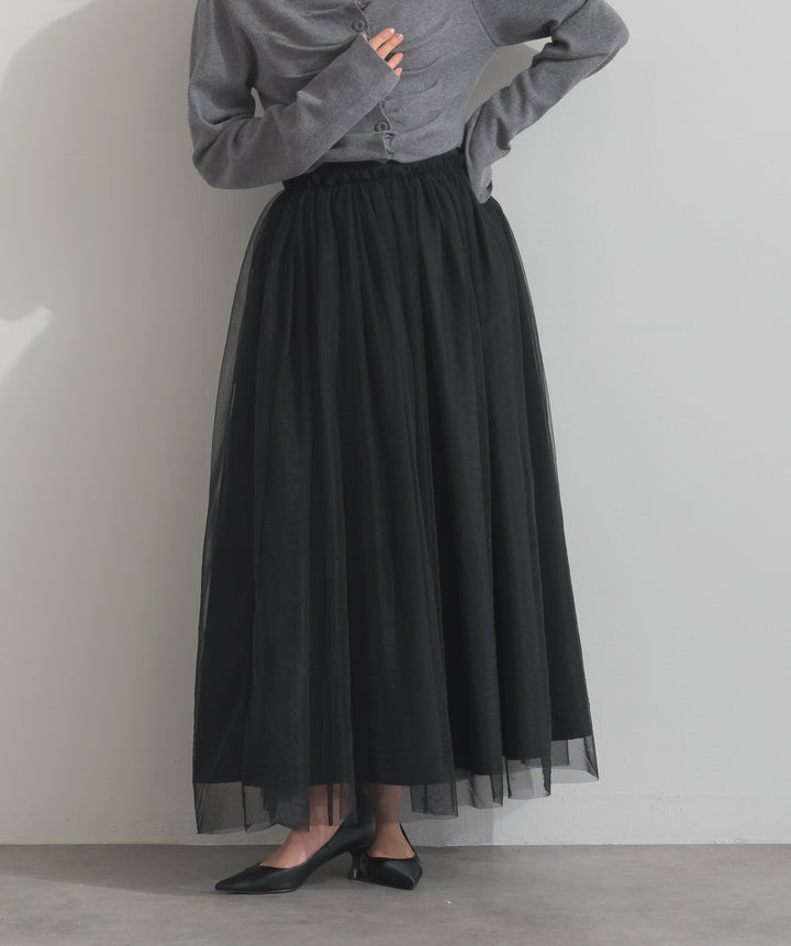 リバーシブルボリュームチュールスカート