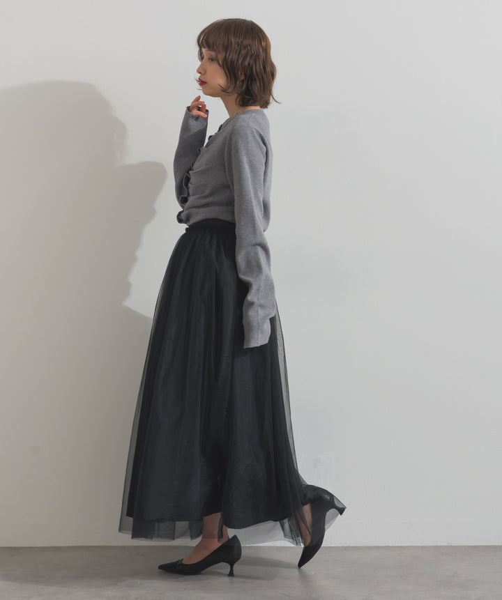 リバーシブルボリュームチュールスカート