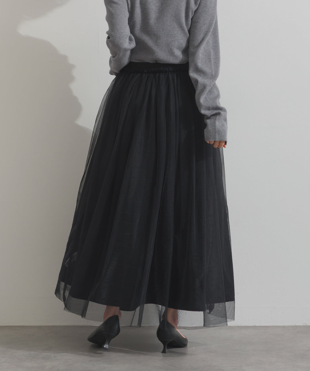 リバーシブルボリュームチュールスカート