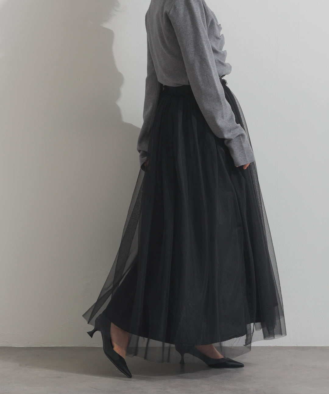 リバーシブルボリュームチュールスカート