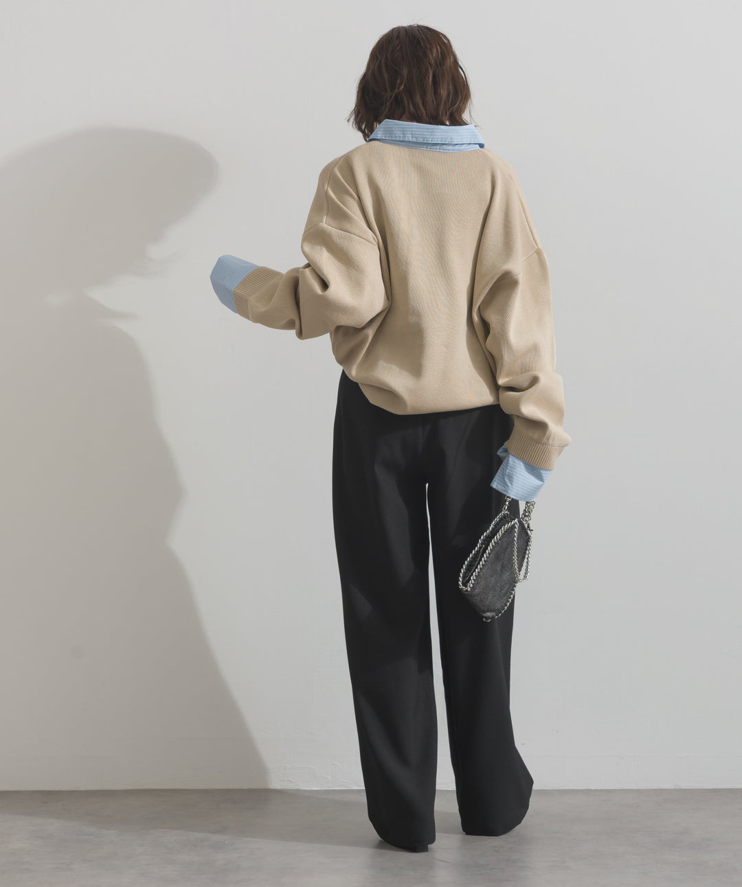 ストライプシャツドッキングポロ