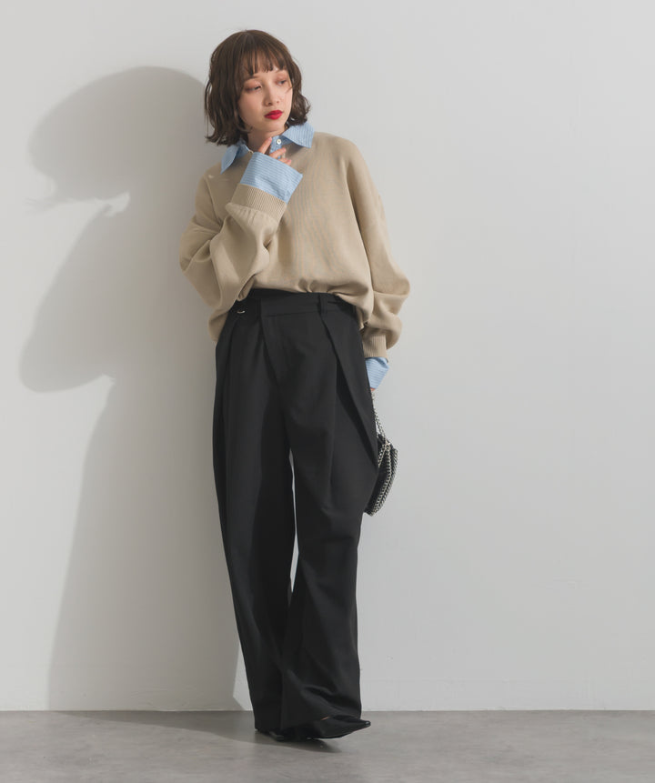 ストライプシャツドッキングポロ