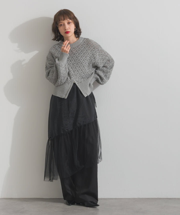 フロントスリットZIPニット