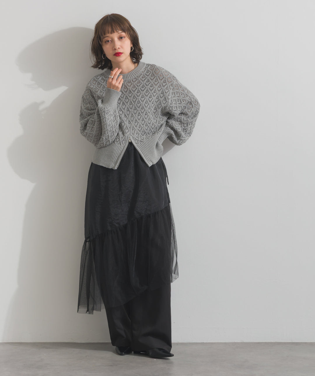 シアーレイヤードラップパンツ