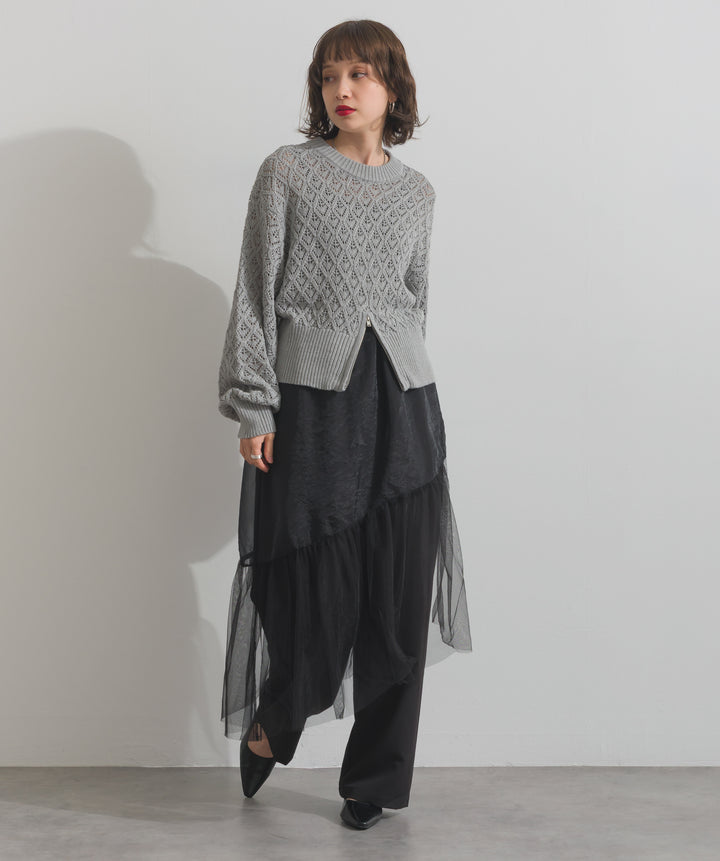 フロントスリットZIPニット