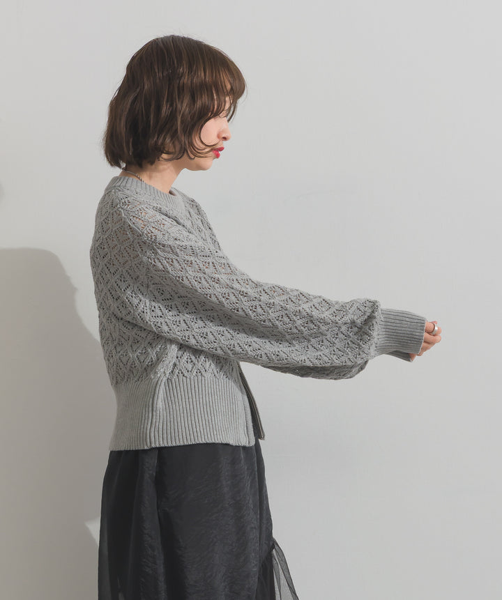 フロントスリットZIPニット