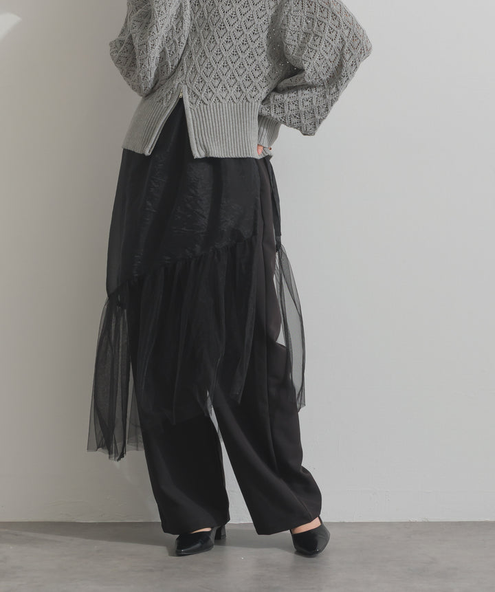 シアーレイヤードラップパンツ