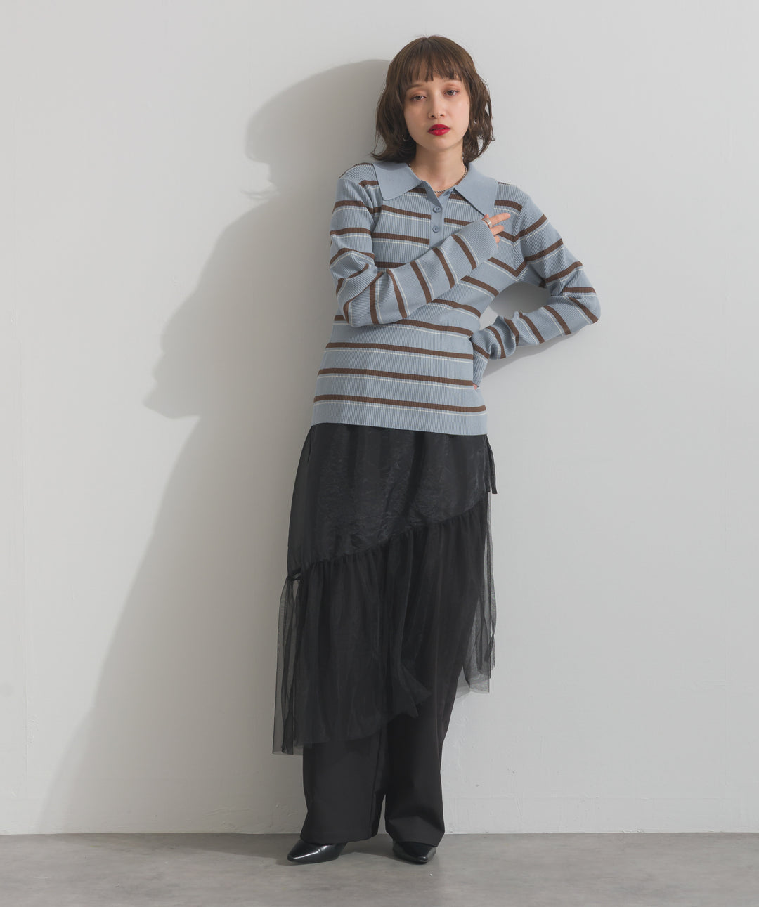 シアーレイヤードラップパンツ