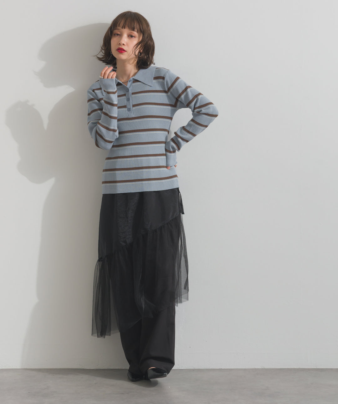 シアーレイヤードラップパンツ