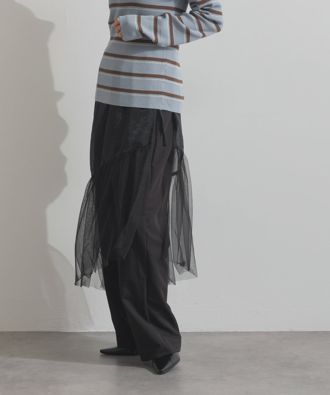 シアーレイヤードラップパンツ