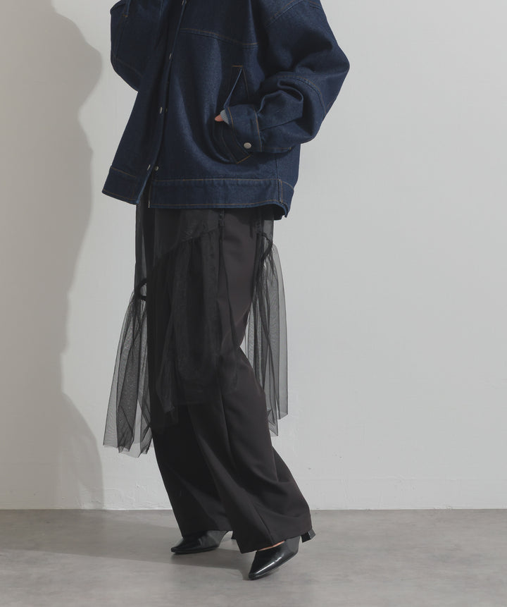 シアーレイヤードラップパンツ