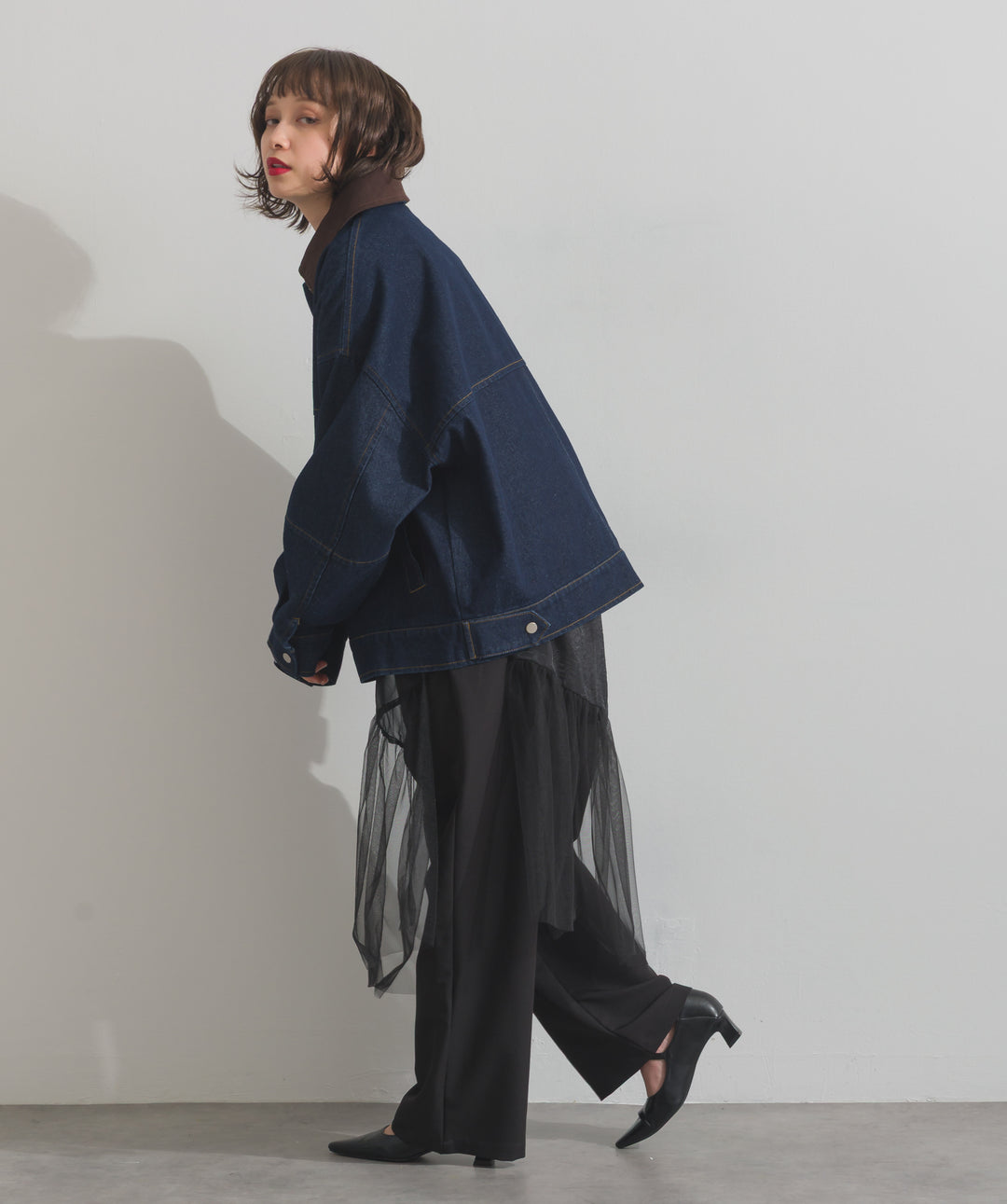 シアーレイヤードラップパンツ