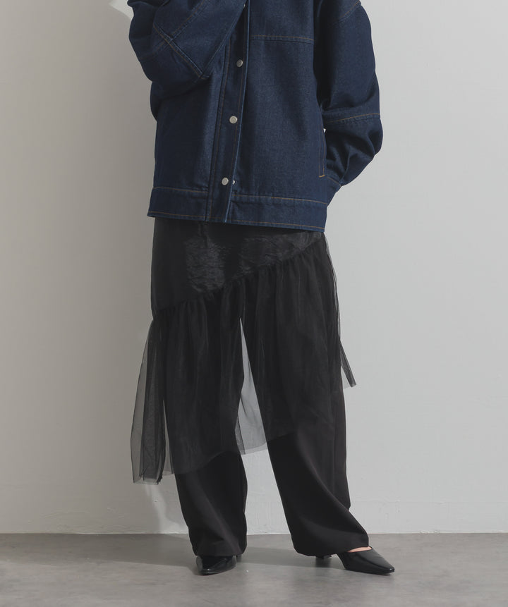 シアーレイヤードラップパンツ