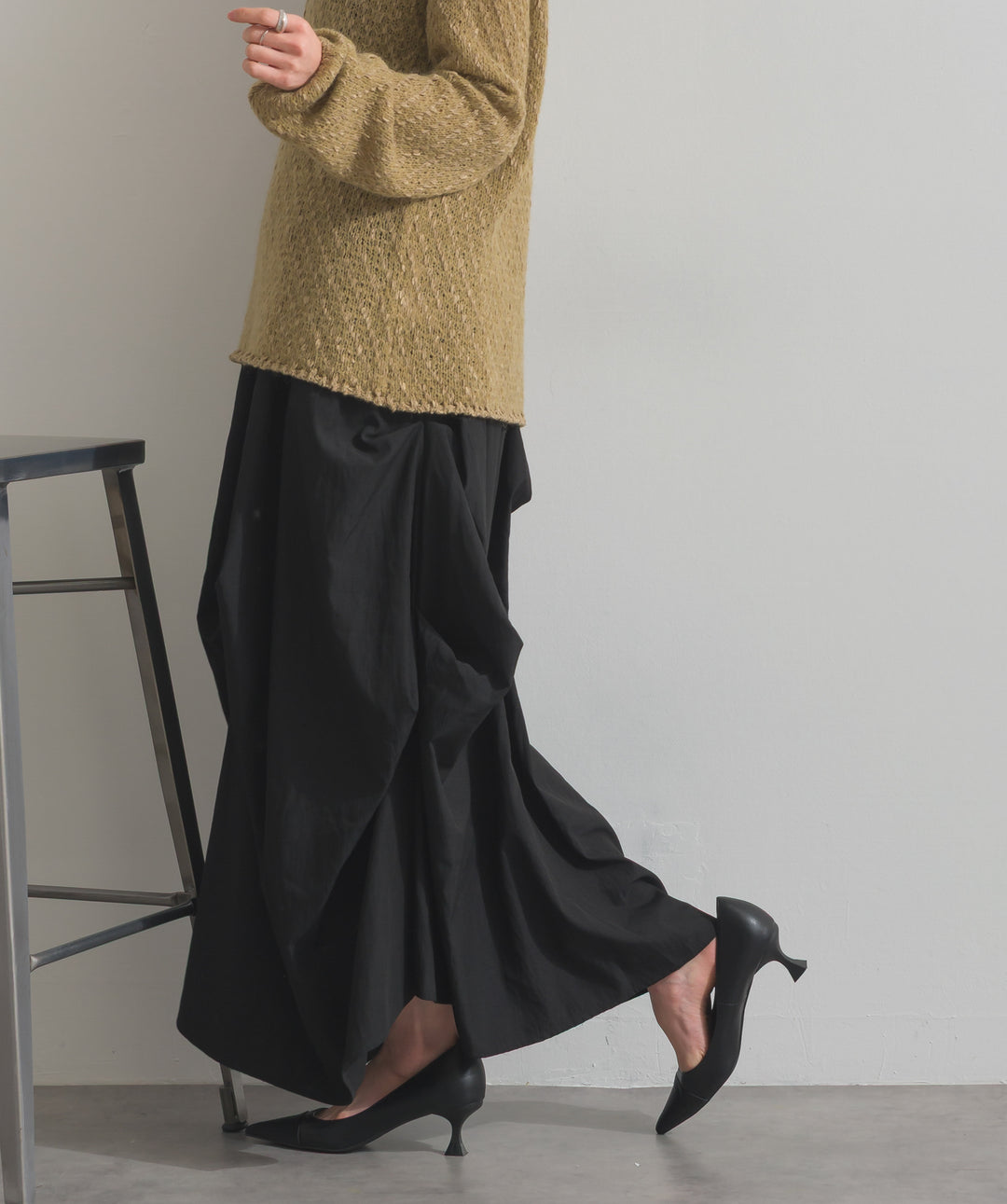ランダムタックボリュームスカート