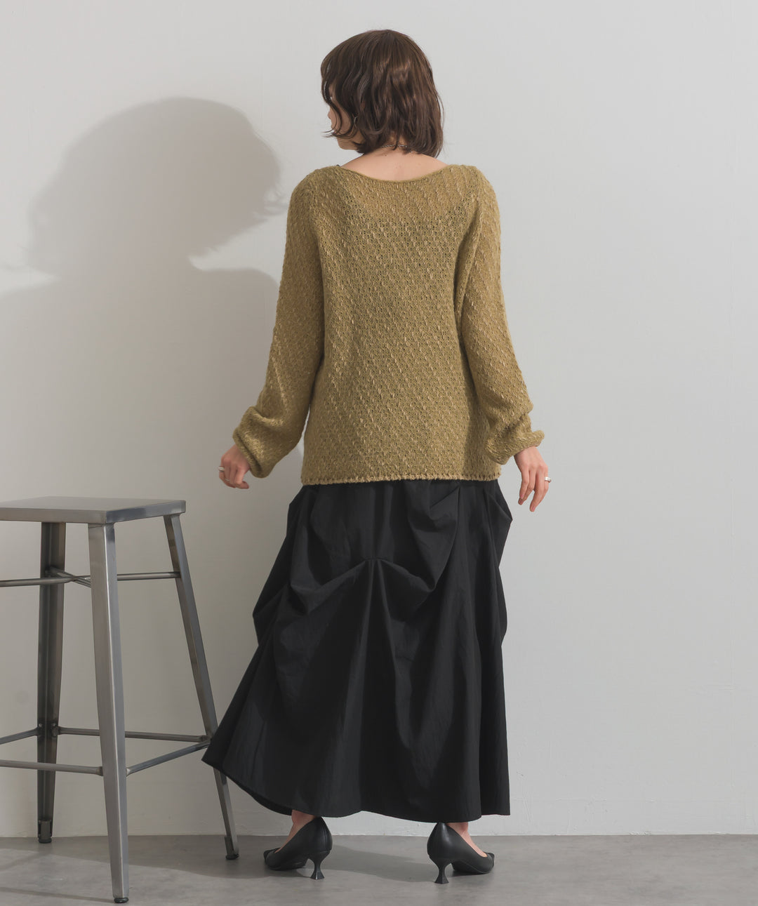 ランダムタックボリュームスカート