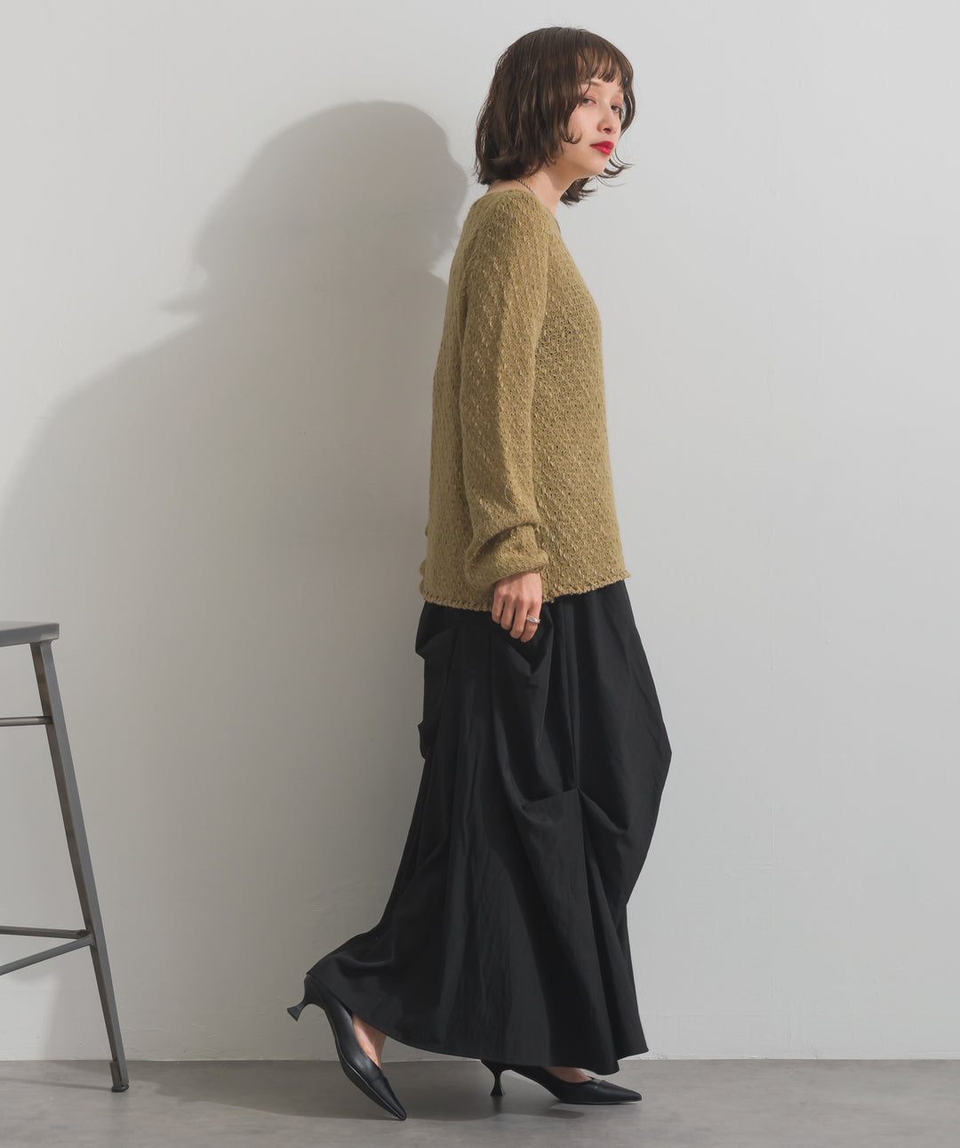 ランダムタックボリュームスカート