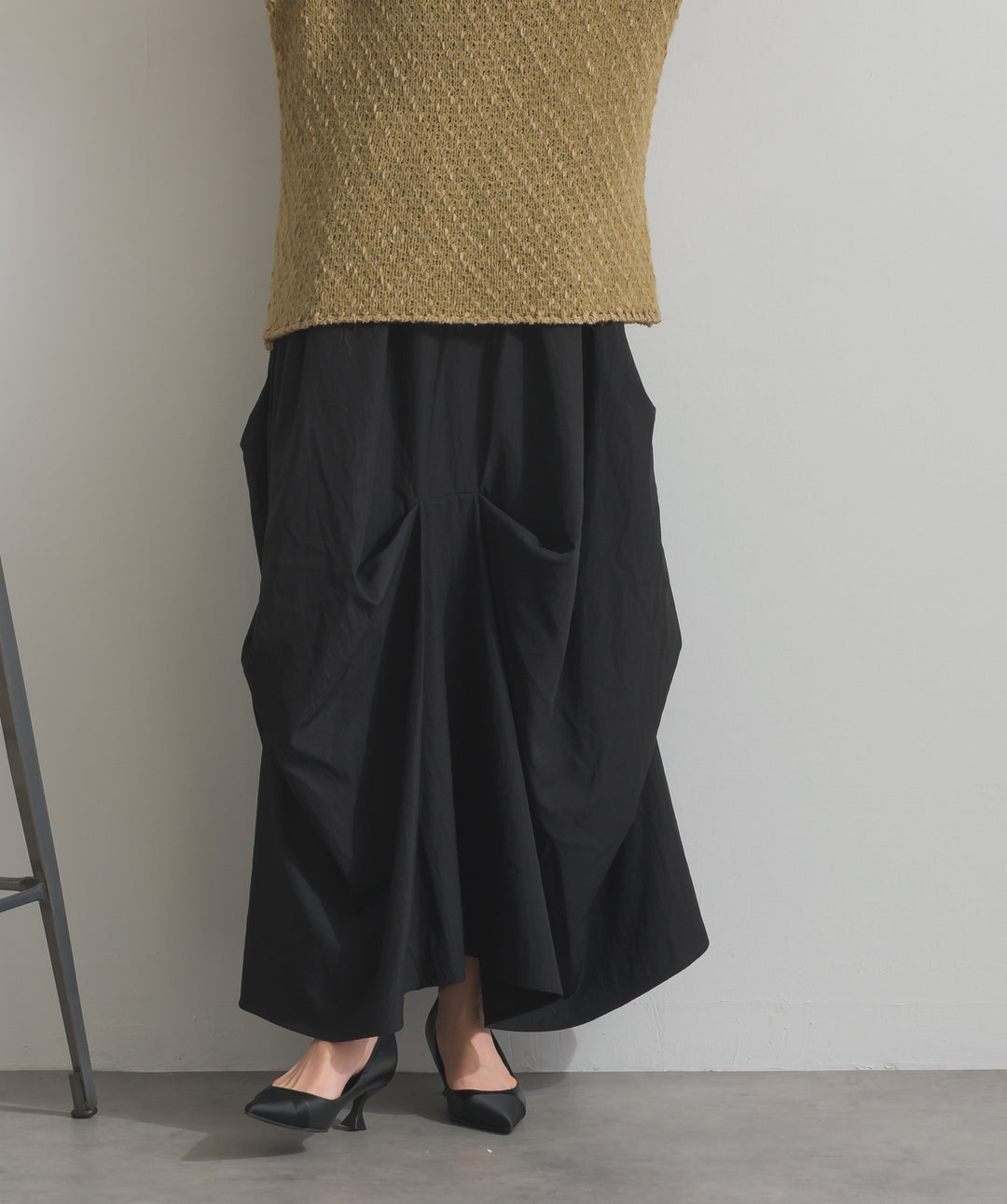 ランダムタックボリュームスカート
