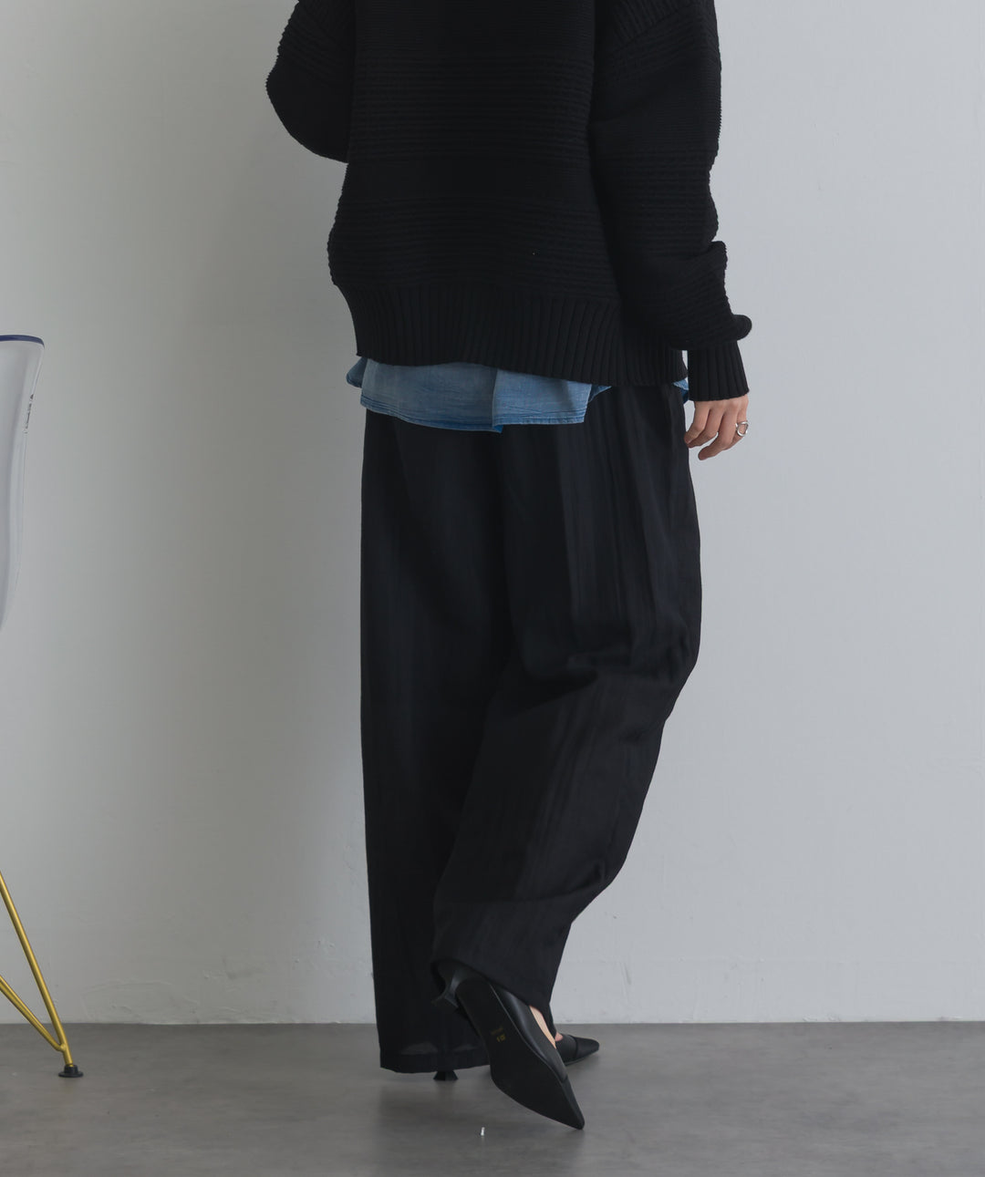 リネンライクタックパンツ