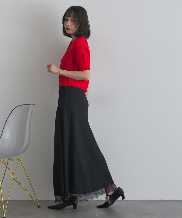 レースヘムナロースカート