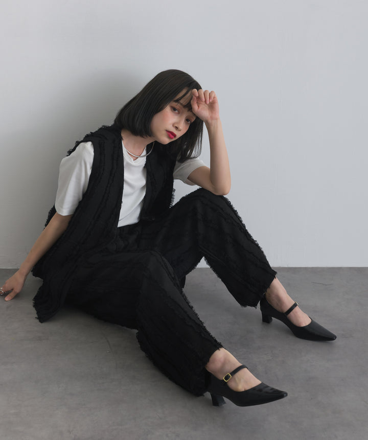フリンジジャガードパンツ