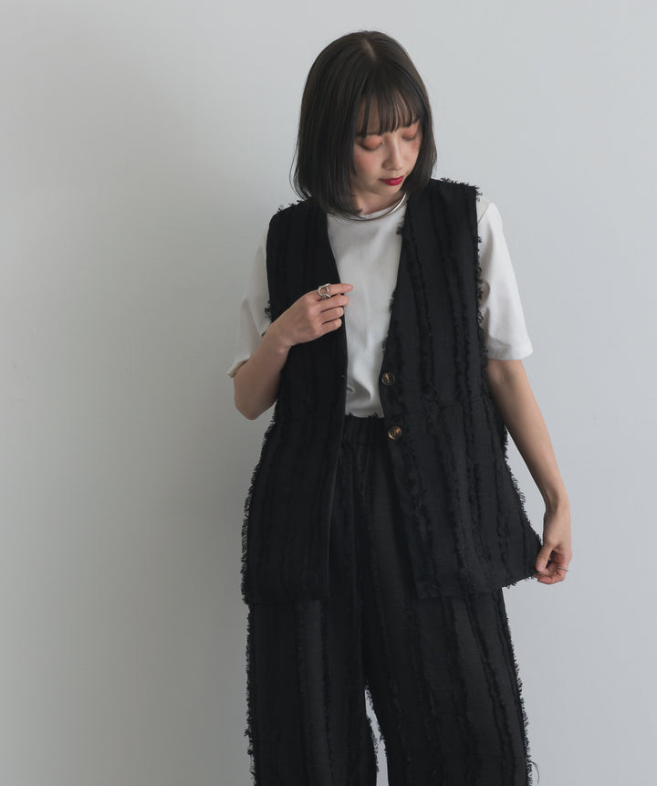 フリンジジャガードベスト