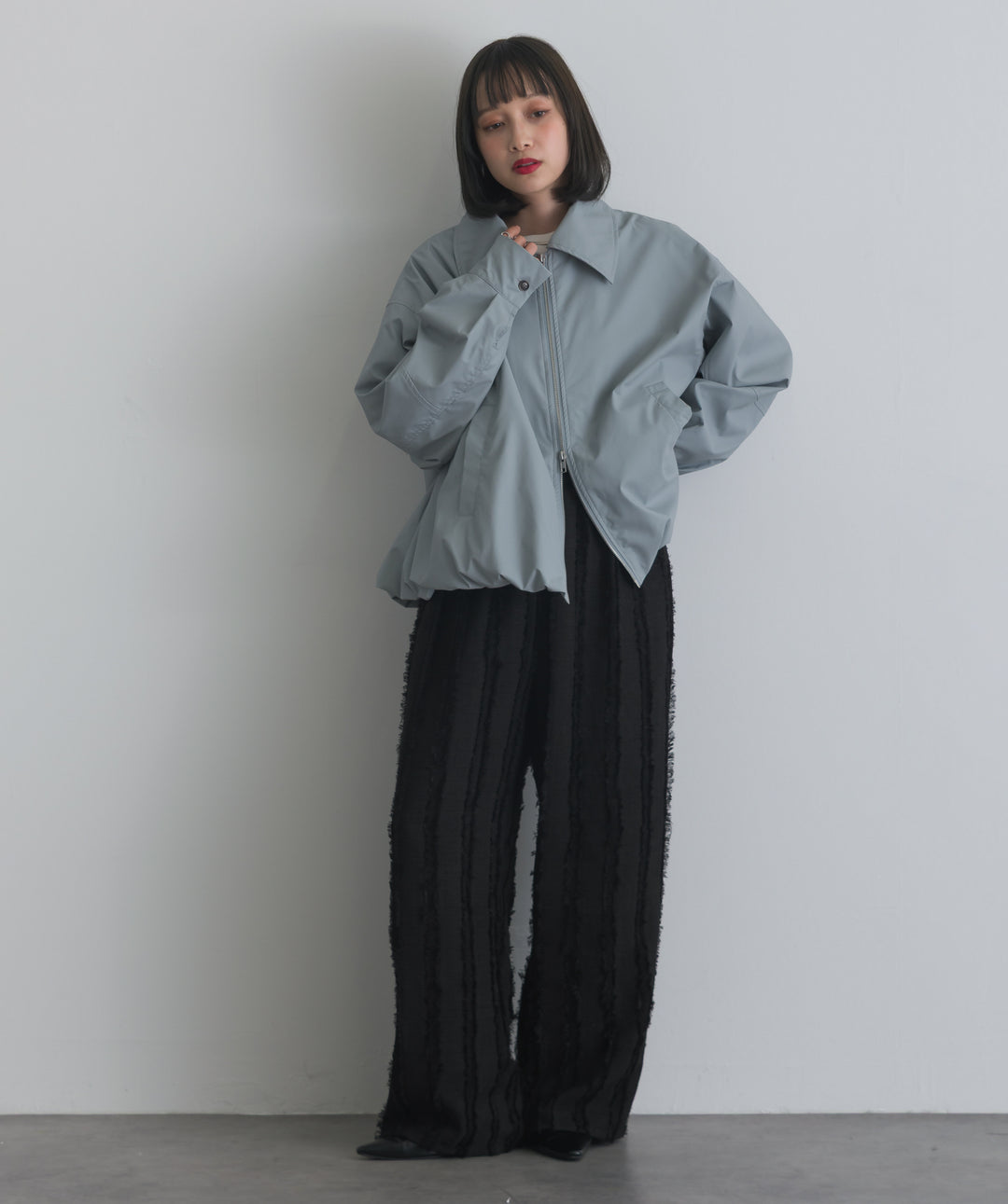 フリンジジャガードパンツ