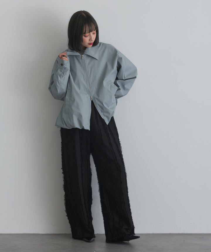 フェイクレザーバルーンジャケット