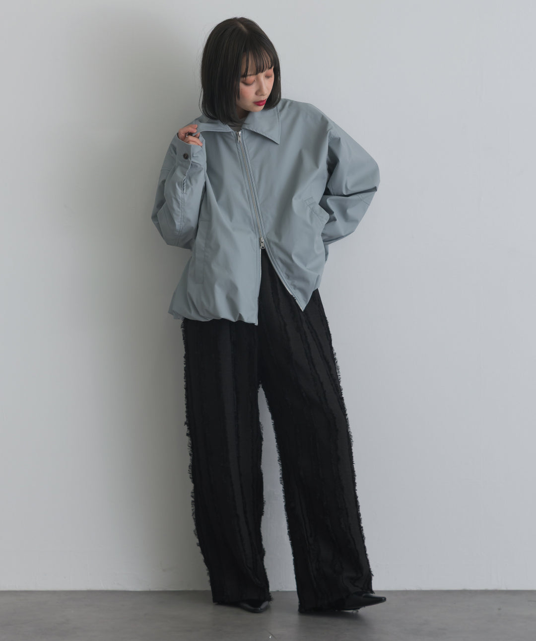 フリンジジャガードパンツ