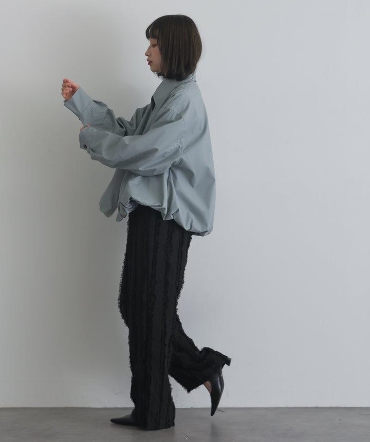 フェイクレザーバルーンジャケット