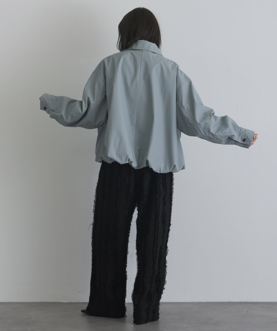 フェイクレザーバルーンジャケット