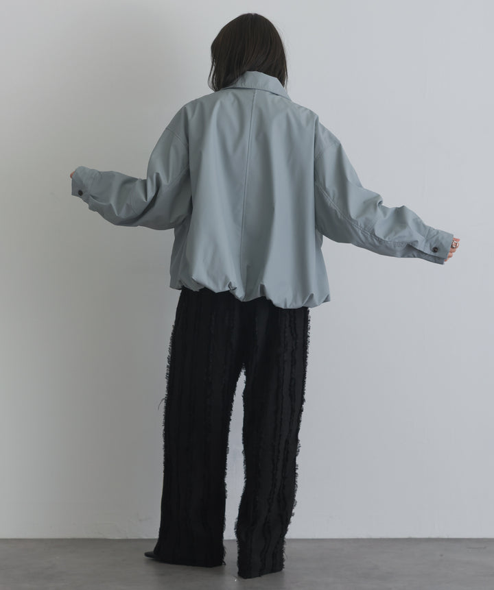 フェイクレザーバルーンジャケット