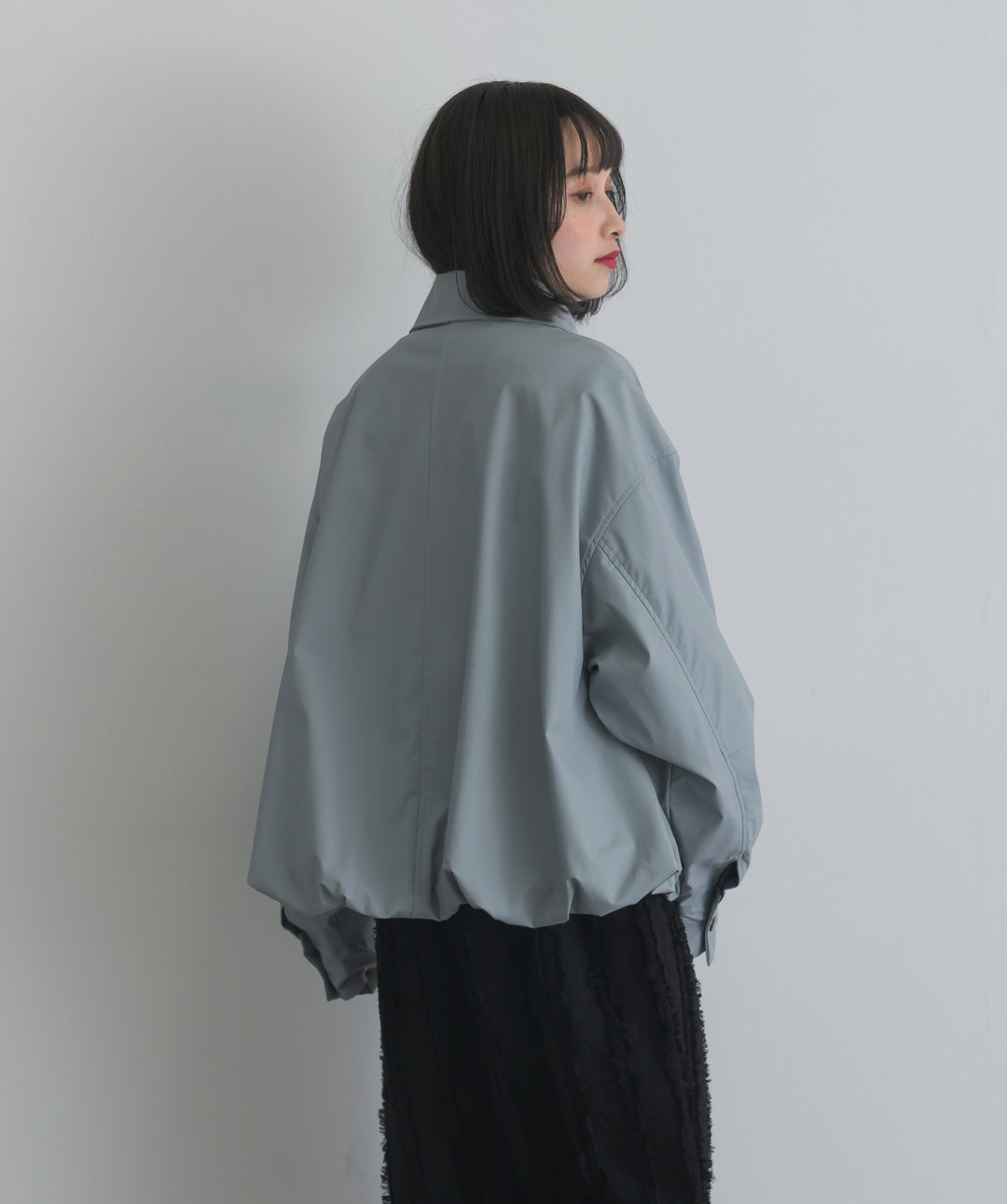 フェイクレザーバルーンジャケット