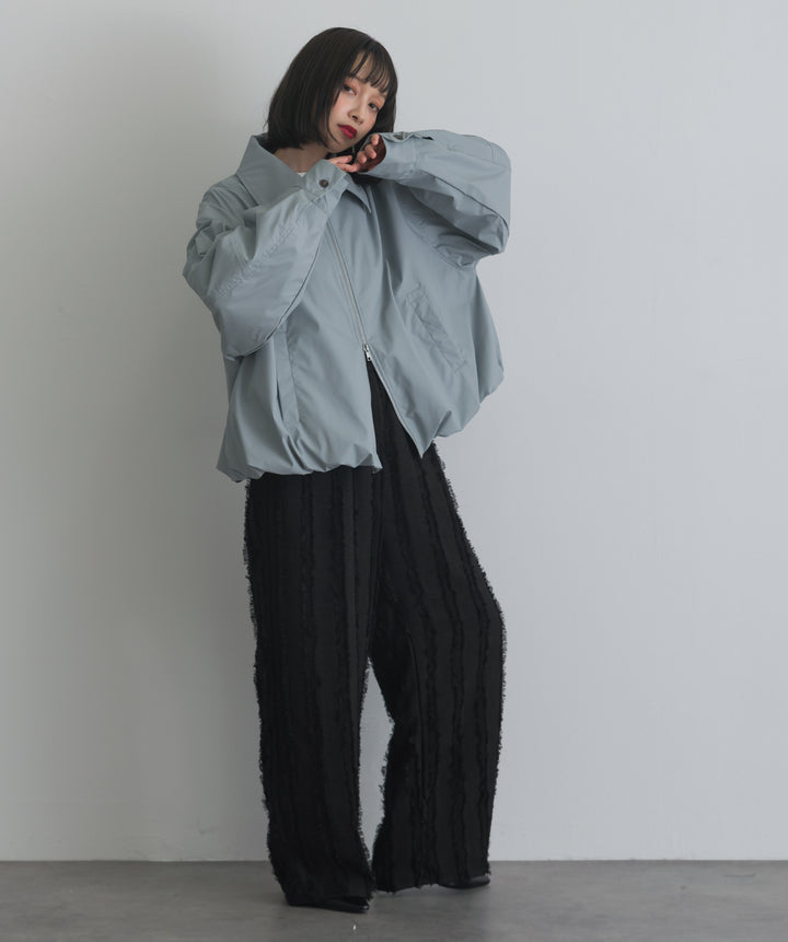 フェイクレザーバルーンジャケット