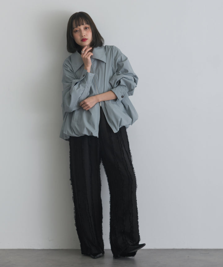 フェイクレザーバルーンジャケット